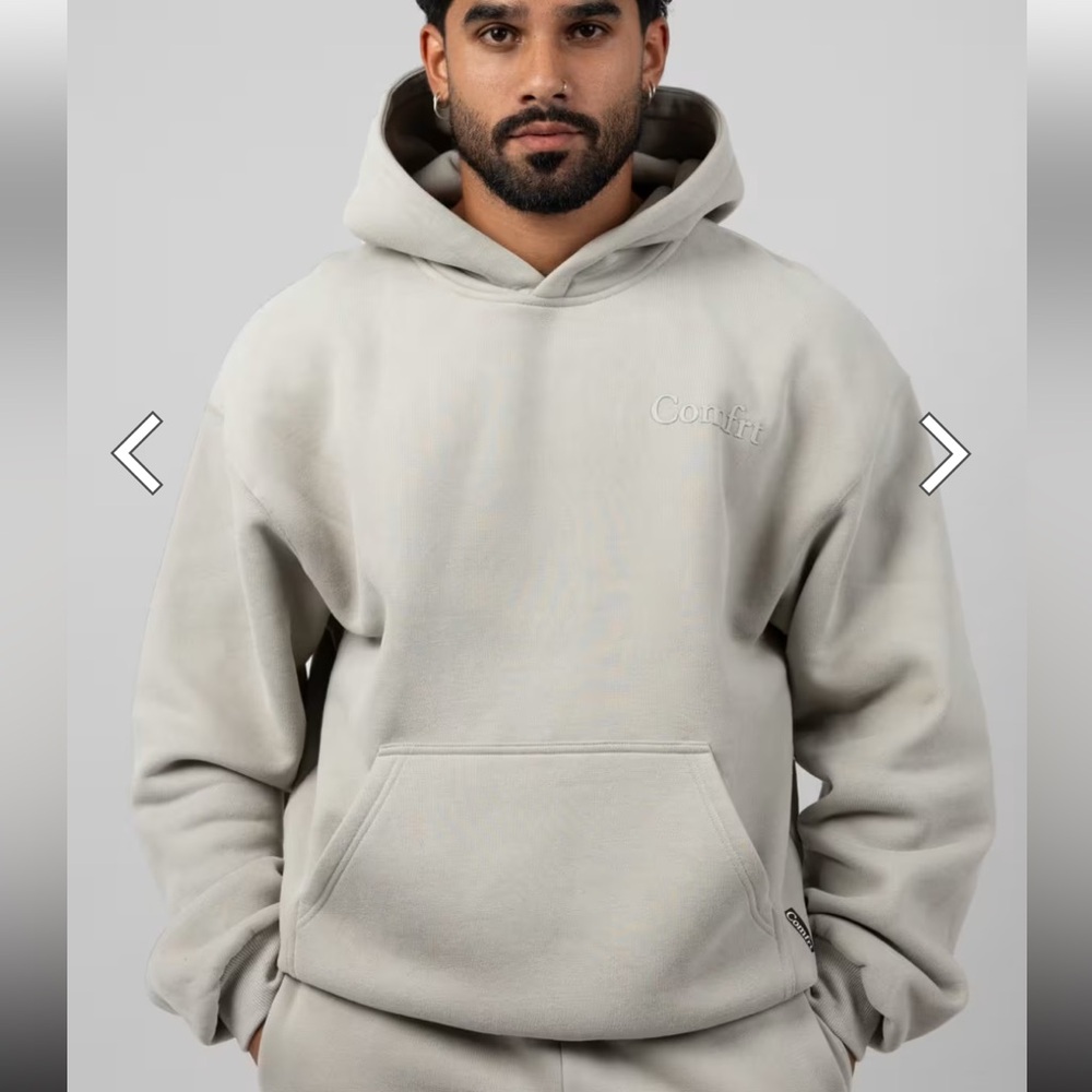 COMFRT Minimalist Hoodie and Sweatpants Set in Cement - Picture 3 of 14